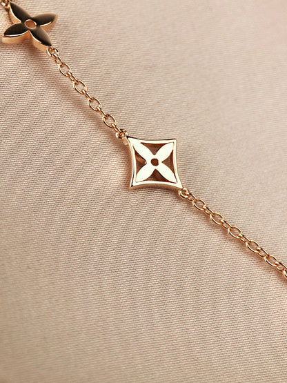 [⭐Hevara Jewelry]STAR AND SUN 7 MOTIFS GOLD BRACELET