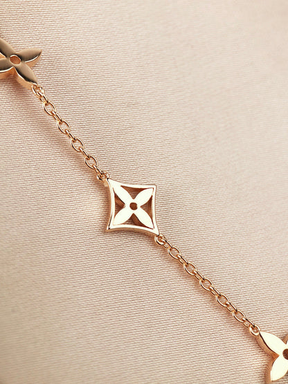 [⭐Hevara Jewelry]STAR AND SUN 7 MOTIFS GOLD BRACELET