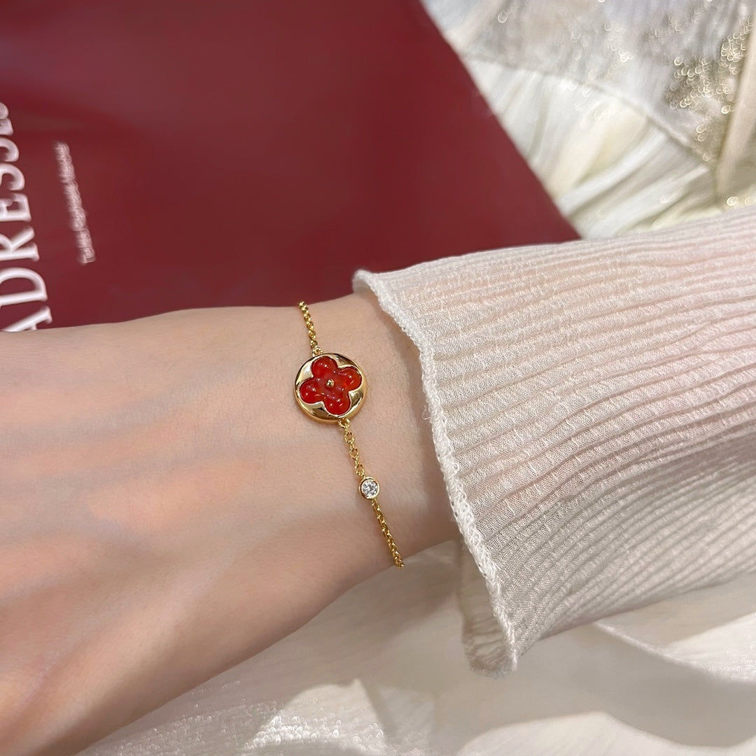 [⭐Hevara Jewelry]SUN PEDANT CARNELIAN BRACELET