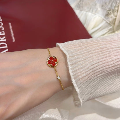 [⭐Hevara Jewelry]SUN PEDANT CARNELIAN BRACELET