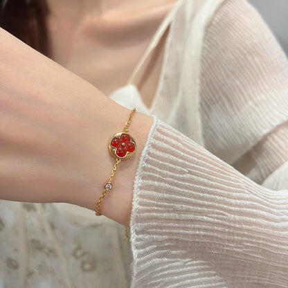 [⭐Hevara Jewelry]SUN PEDANT CARNELIAN BRACELET