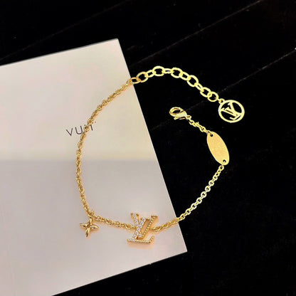 [⭐Hevara Jewelry]LOGO STAR MOTIF GOLD BRACELET