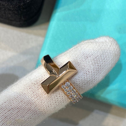 [Hevara Jewelry]T WIRE MEDIUM DIAMOND RING