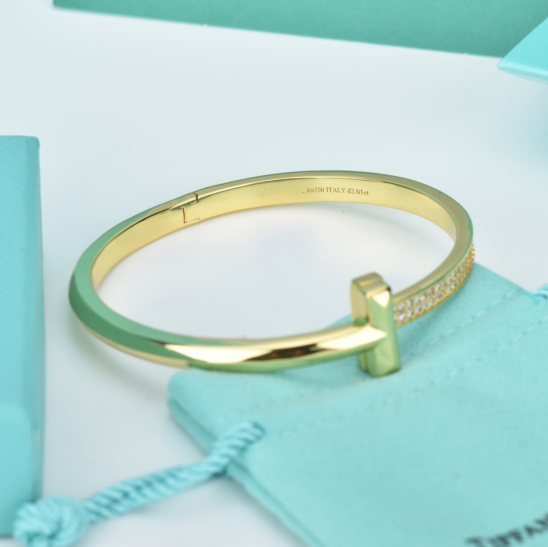 [Hevara Jewelry]WIDE DIAMONDS HINGED BANGLE