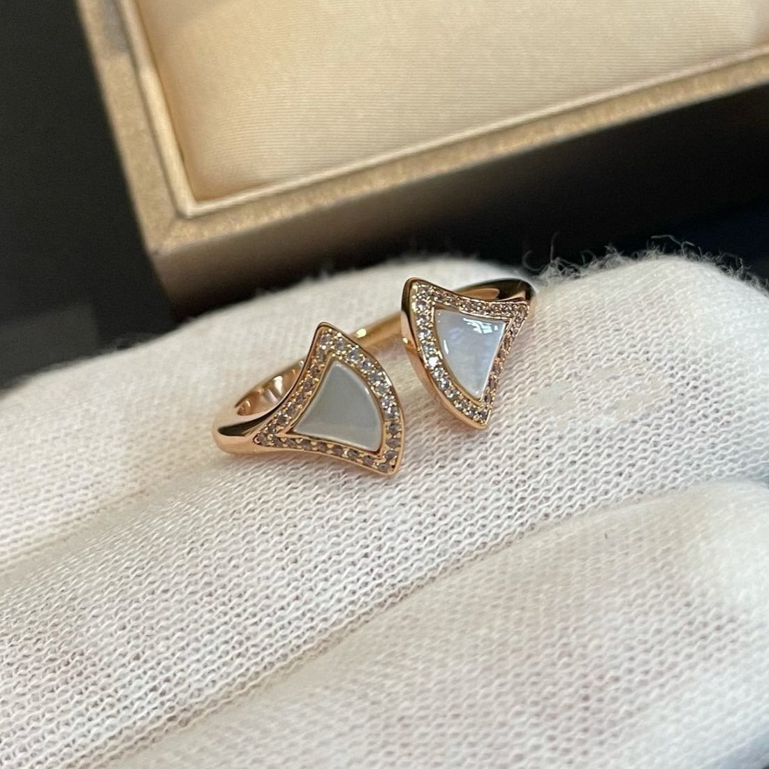 [⭐Hevara Jewelry]DREAM MOP DIAMOND OPEN RING