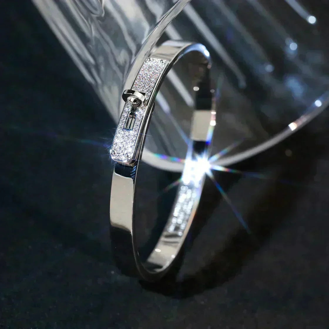 [⭐Hevara Jewelry]KELLY SILVER DIAMOND BRACELET