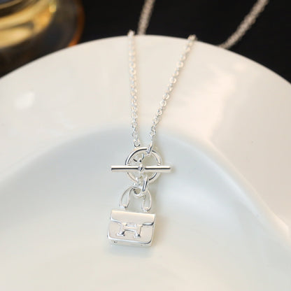 [⭐Hevara Jewelry]POP H PEDANT SILVER NECKLACE