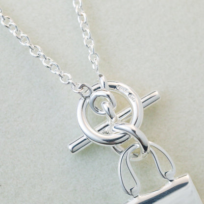 [⭐Hevara Jewelry]POP H PEDANT SILVER NECKLACE