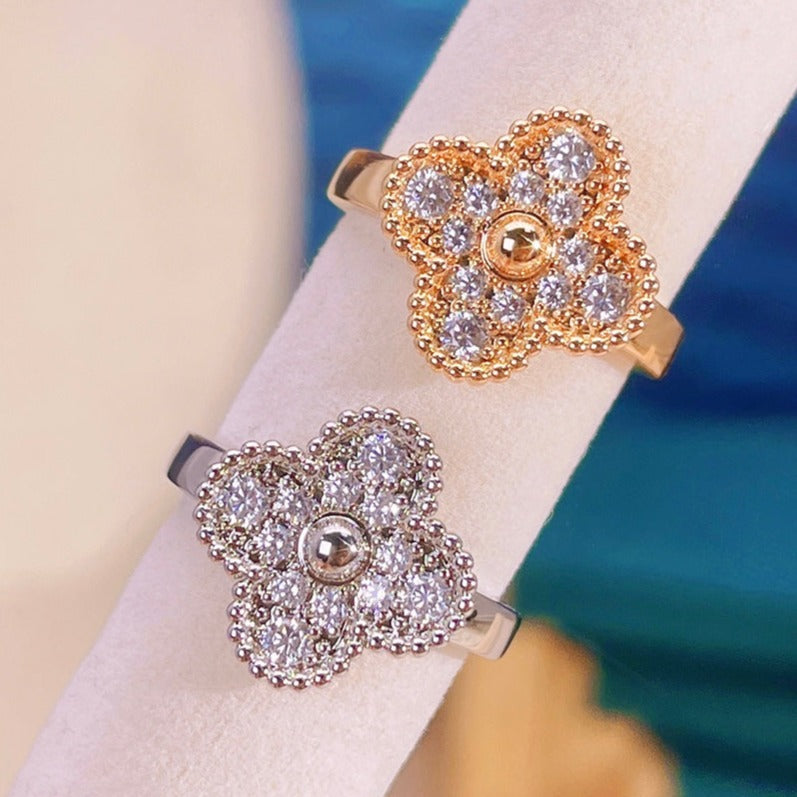 [⭐Hevara Jewelry]CLOVER DIAMOND RING