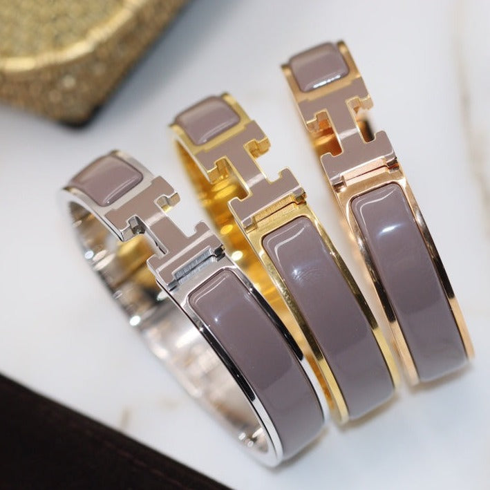 [⭐Hevara Jewelry]H BRACELET 12MM BROWN