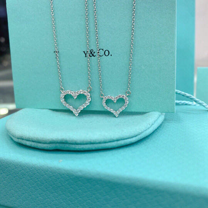 [Hevara Jewelry]HEART-SHAPED DIAMOND NECKLACE