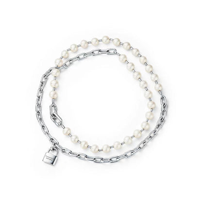 [Hevara Jewelry]HARDWEAR PEARL WRAP NECKLACE