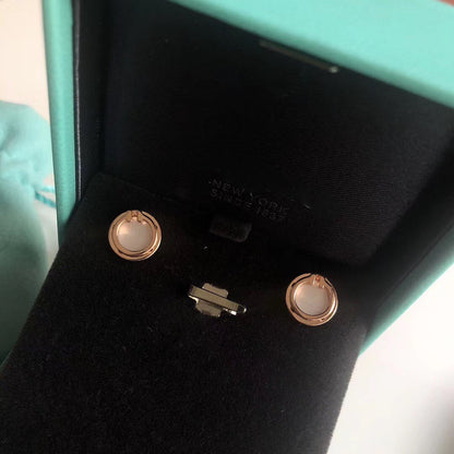 [Hevara Jewelry]PEARL CIRCLE EARRINGS MOTHER