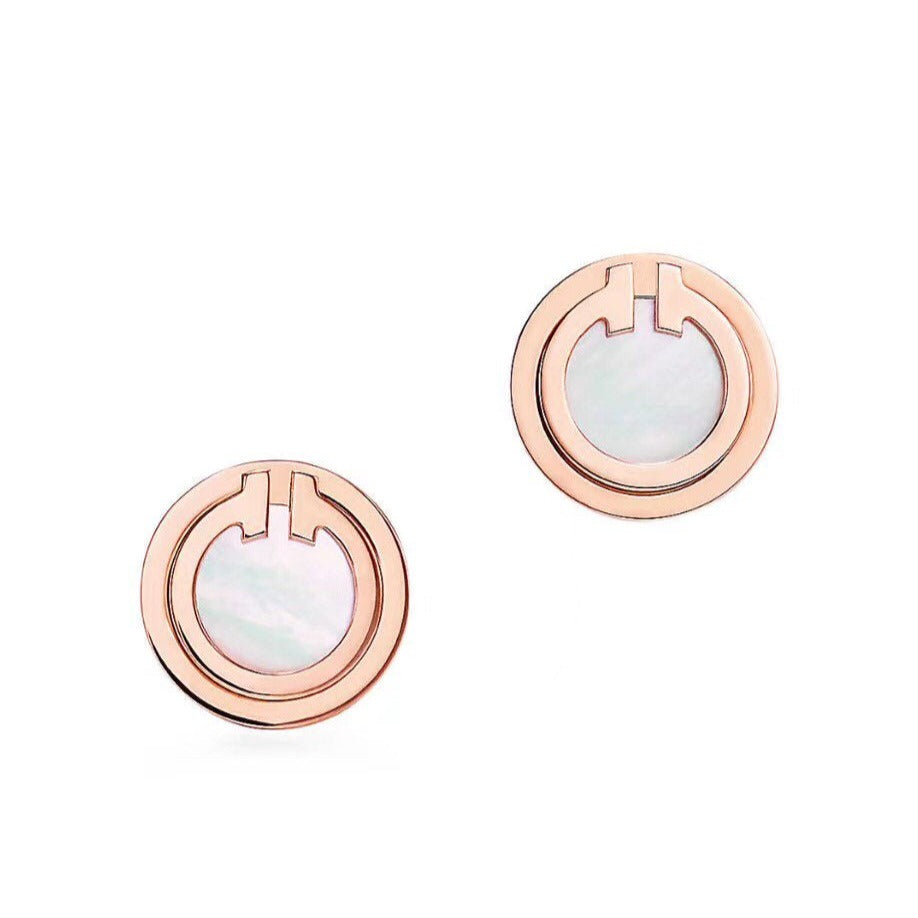 [Hevara Jewelry]PEARL CIRCLE EARRINGS MOTHER