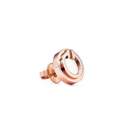 [Hevara Jewelry]PEARL CIRCLE EARRINGS MOTHER