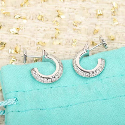 [Hevara Jewelry]HOOP EARRINGS IN ROSE GOLD WITH DIAMONDS