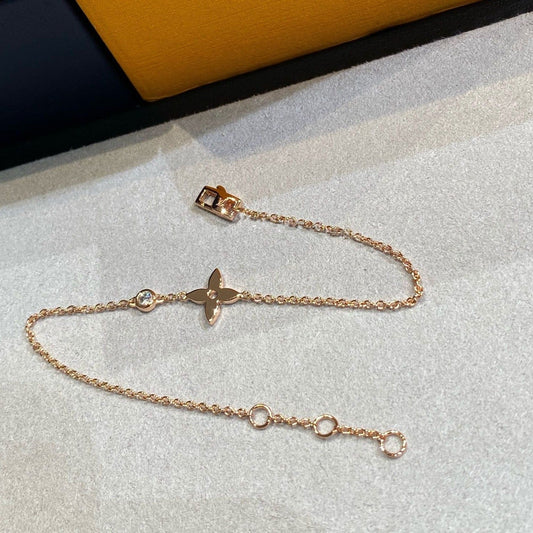 [⭐Hevara Jewelry]STAR DIAMOND PINK GOLD BRACELET