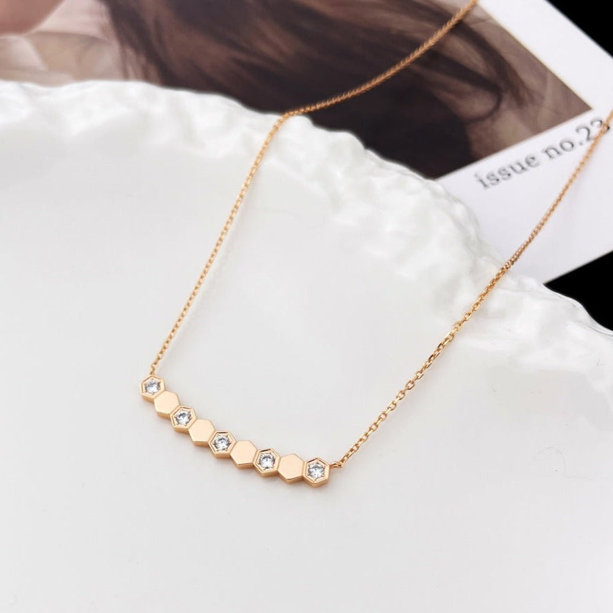 [⭐Hevara Jewelry]BEE MY LOVE DIAMOND NECKLACE