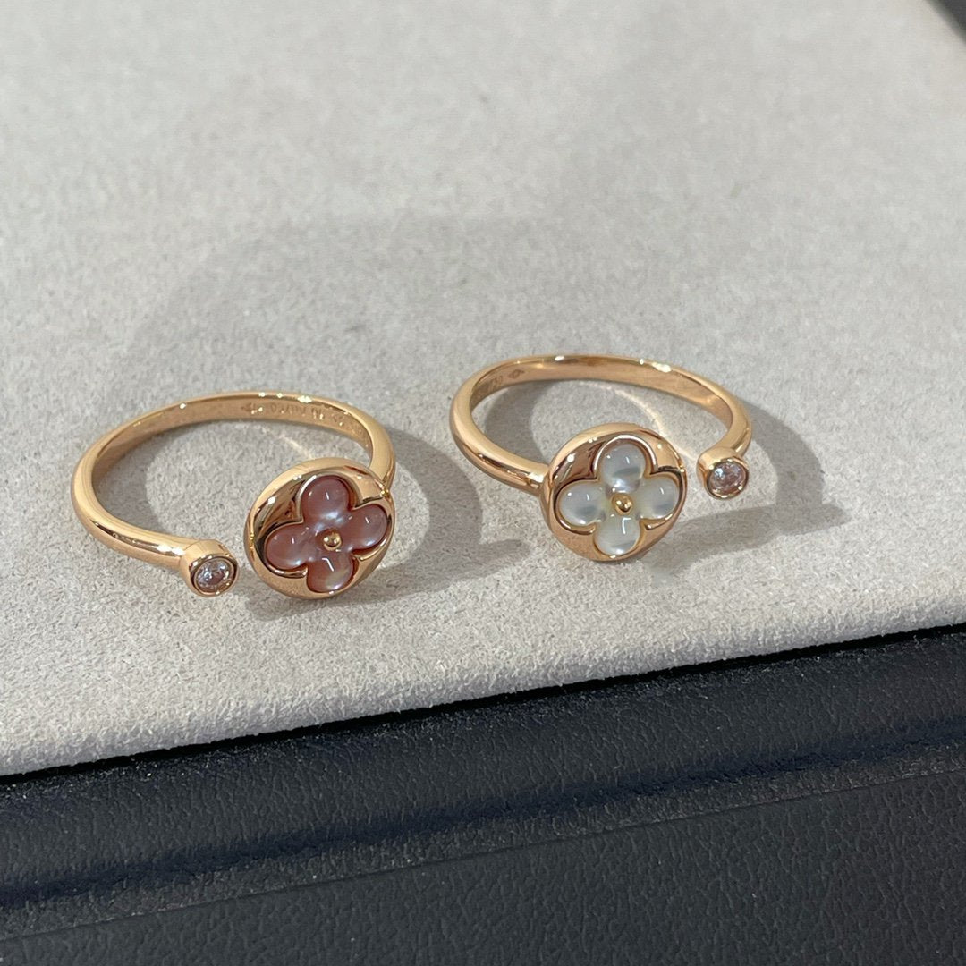 [⭐Hevara Jewelry]SUN 1 DIAMOND PINK MOP RING