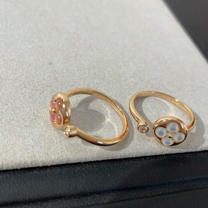[⭐Hevara Jewelry]SUN 1 DIAMOND PINK MOP RING