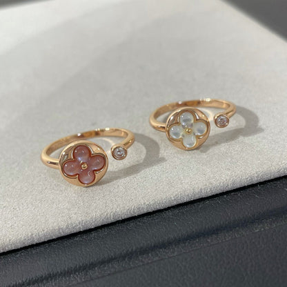 [⭐Hevara Jewelry]SUN 1 DIAMOND PINK MOP RING