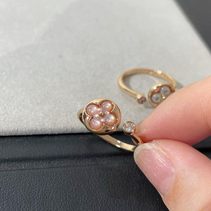 [⭐Hevara Jewelry]SUN 1 DIAMOND PINK MOP RING