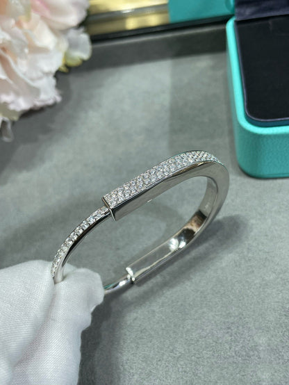 [Hevara Jewelry]LOCK BRACELET DIAMOND PAVED