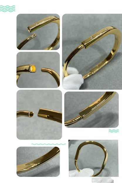 [Hevara Jewelry]LOCK BRACELET 8 DIAMOND