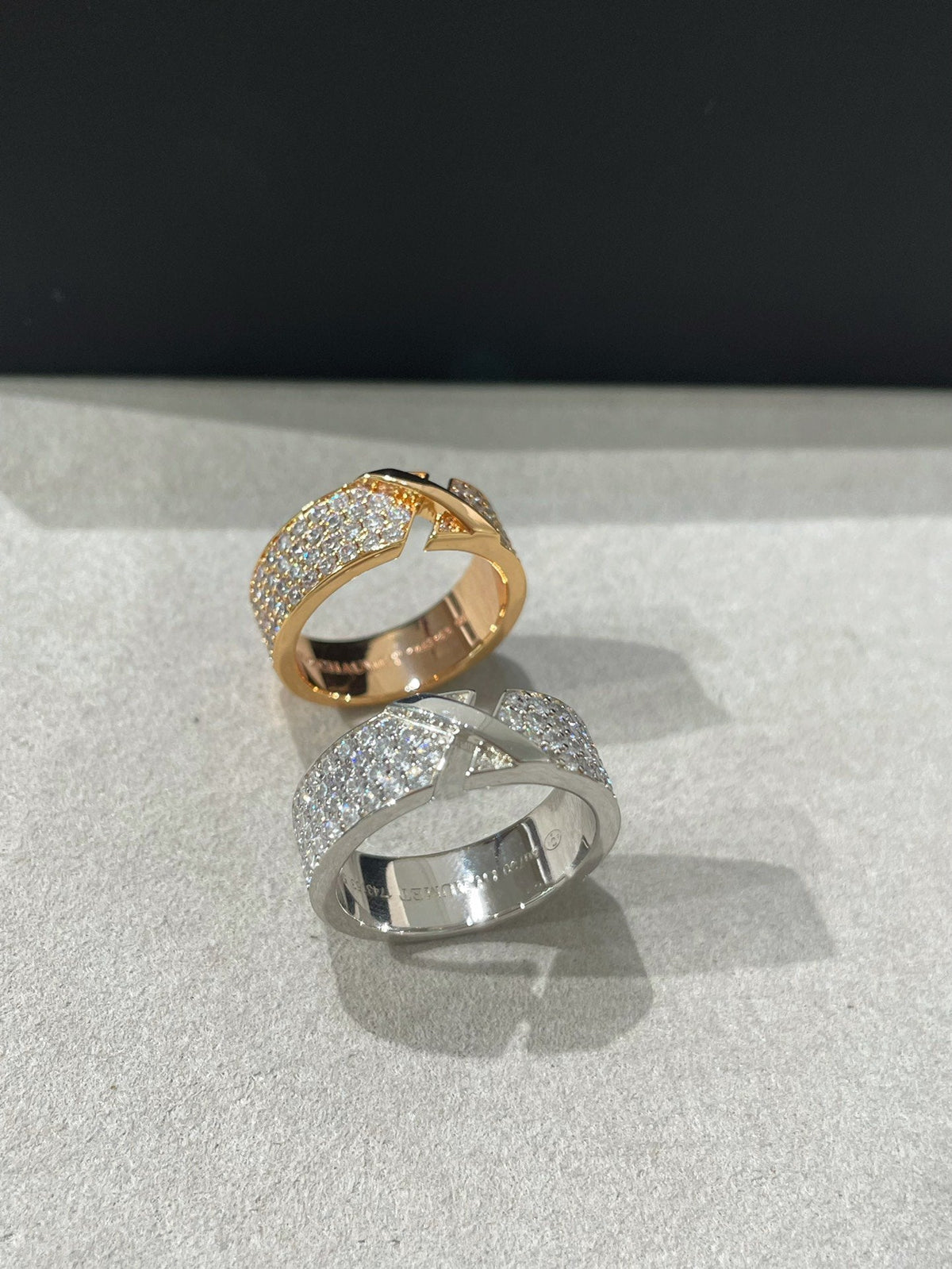 [⭐Hevara Jewelry]LIENS EVIDENCE  DIAMOND PAVED RING