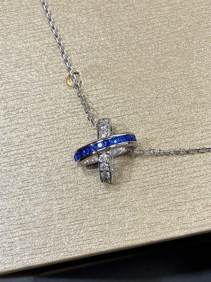 [⭐Hevara Jewelry]LIENS DIAMOND SILVER NECKLACE