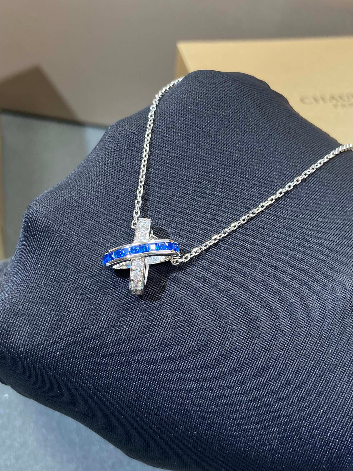 [⭐Hevara Jewelry]LIENS DIAMOND SILVER NECKLACE