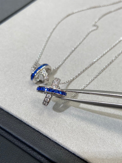 [⭐Hevara Jewelry]LIENS DIAMOND SILVER NECKLACE
