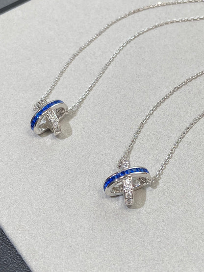 [⭐Hevara Jewelry]LIENS DIAMOND SILVER NECKLACE