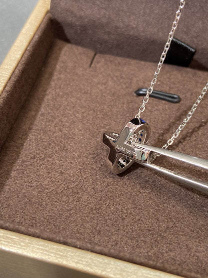 [⭐Hevara Jewelry]LIENS DIAMOND SILVER NECKLACE