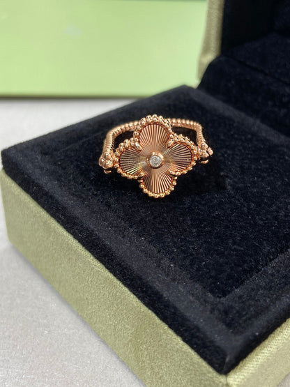 [⭐Hevara Jewelry]CLOVER RIVERSIBLE ROSE GOLD RING
