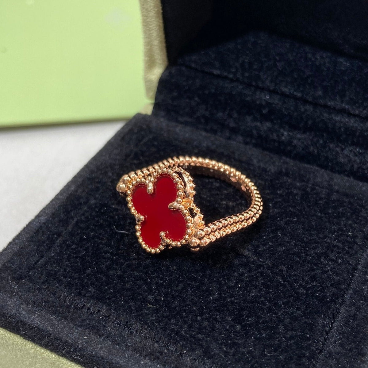 [⭐Hevara Jewelry]CLOVER RIVERSIBLE ROSE GOLD RING
