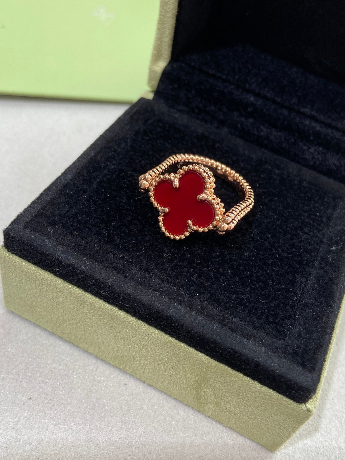 [⭐Hevara Jewelry]CLOVER RIVERSIBLE ROSE GOLD RING