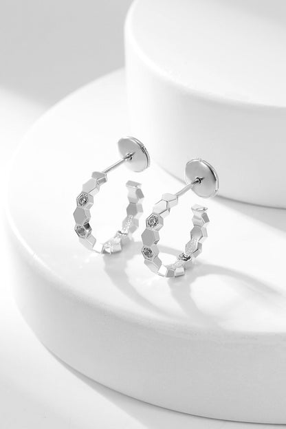 [⭐Hevara Jewelry]BEE LOVE DIAMOND HOOP EARRINGS