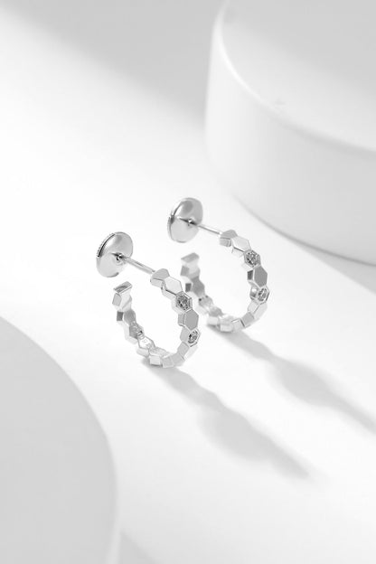 [⭐Hevara Jewelry]BEE LOVE DIAMOND HOOP EARRINGS