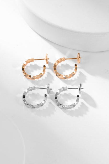 [⭐Hevara Jewelry]BEE LOVE DIAMOND HOOP EARRINGS