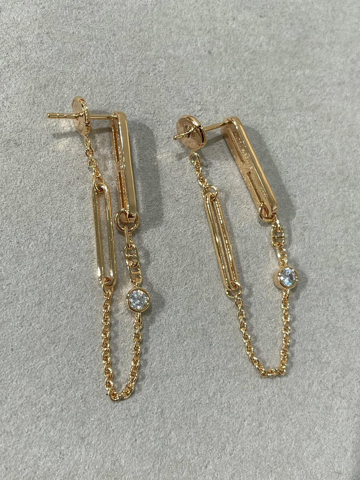 [⭐Hevara Jewelry]CHAINE CHAOS DIAMOND DROP EARRINGS