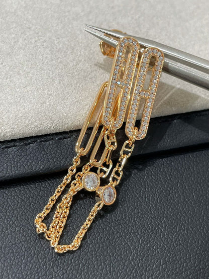 [⭐Hevara Jewelry]CHAINE CHAOS DIAMOND DROP EARRINGS