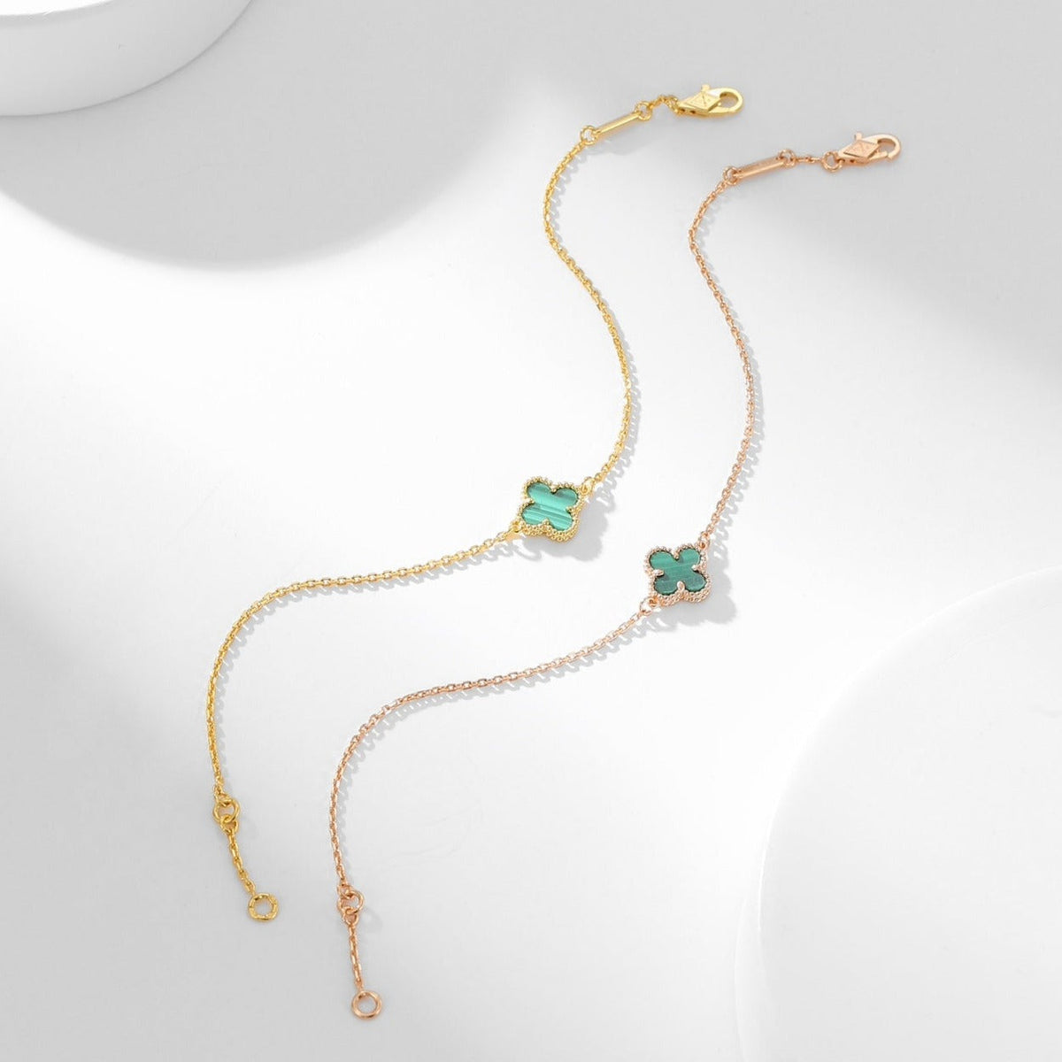 [⭐Hevara Jewelry]CLOVER BRACELET MALACHITE 1 MOTIF