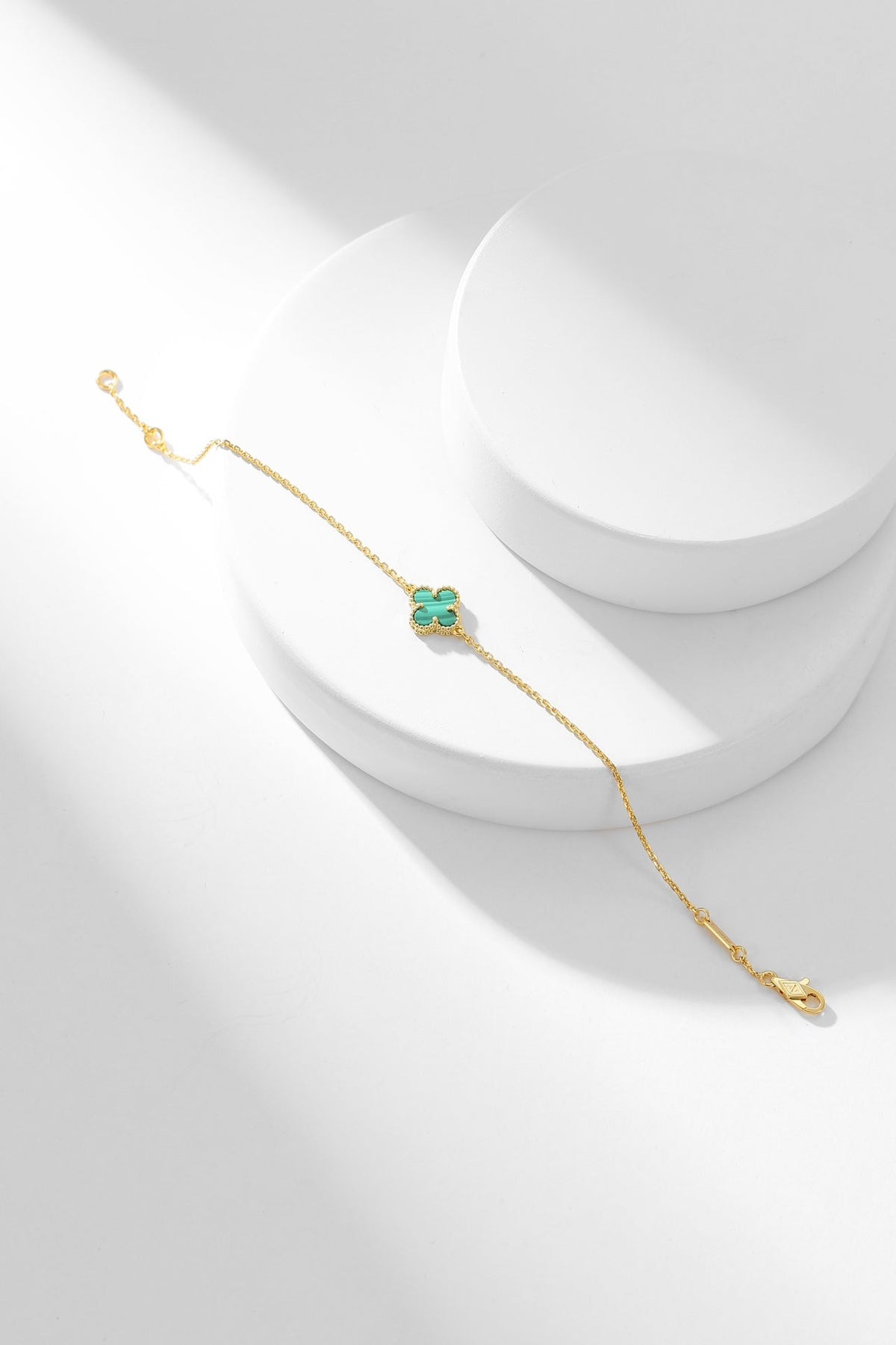 [⭐Hevara Jewelry]CLOVER BRACELET MALACHITE 1 MOTIF