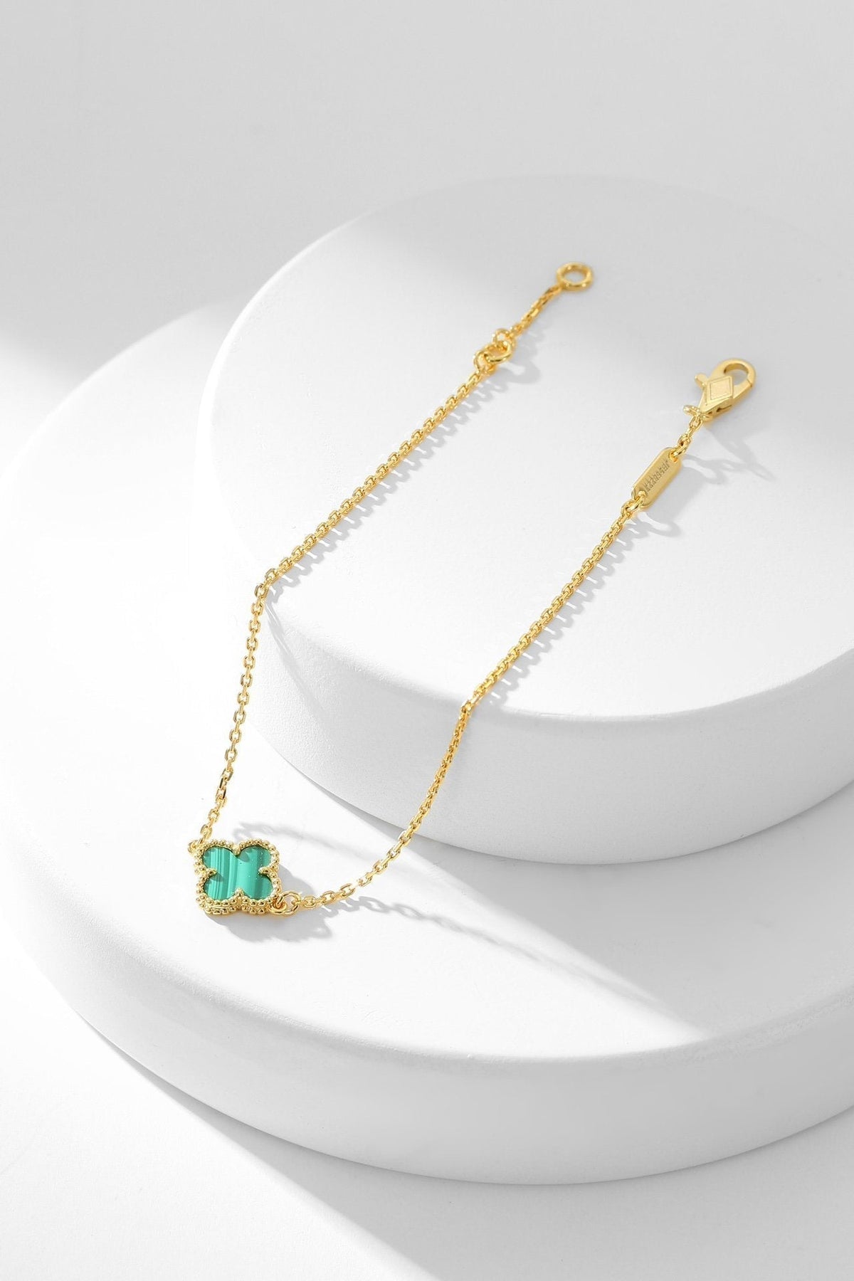 [⭐Hevara Jewelry]CLOVER BRACELET MALACHITE 1 MOTIF