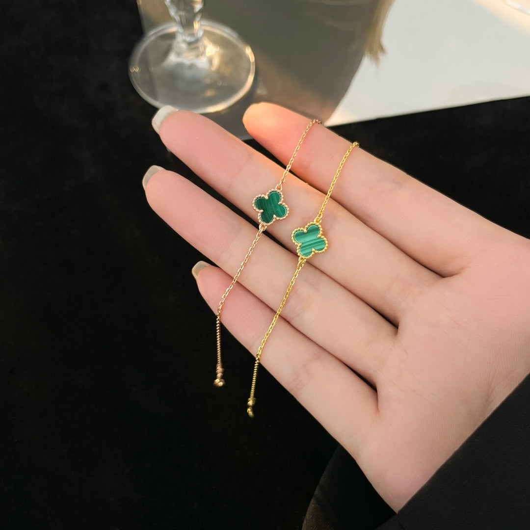[⭐Hevara Jewelry]CLOVER BRACELET MALACHITE 1 MOTIF