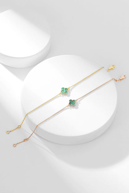 [⭐Hevara Jewelry]CLOVER BRACELET MALACHITE 1 MOTIF
