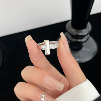 [Hevara Jewelry]T WIDE DIAMOND RING