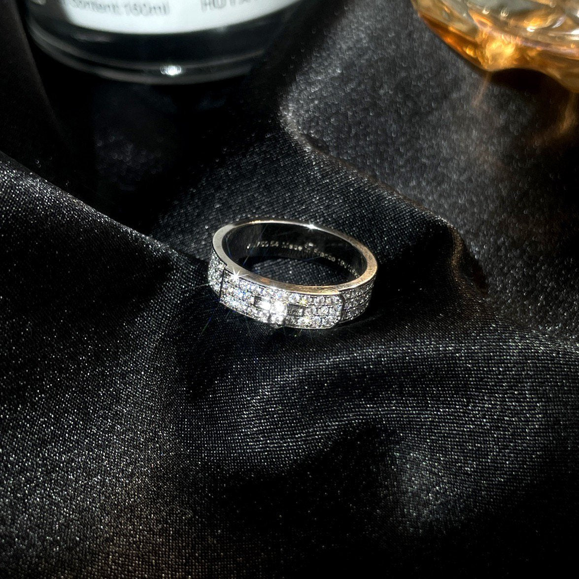 [⭐Hevara Jewelry]KELLY SILVER DIAMOND RING