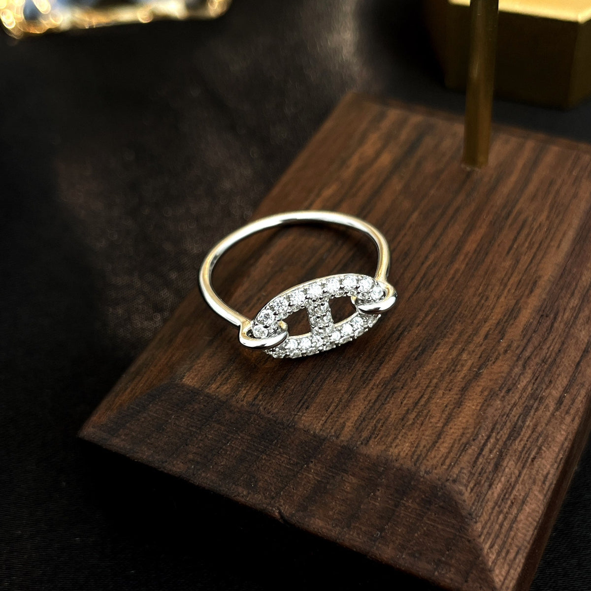 [⭐Hevara Jewelry]RONDE SMALL SILVER DIAMOND RING